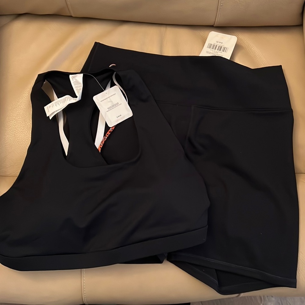 Fabletics shorts and sports bra set size XL